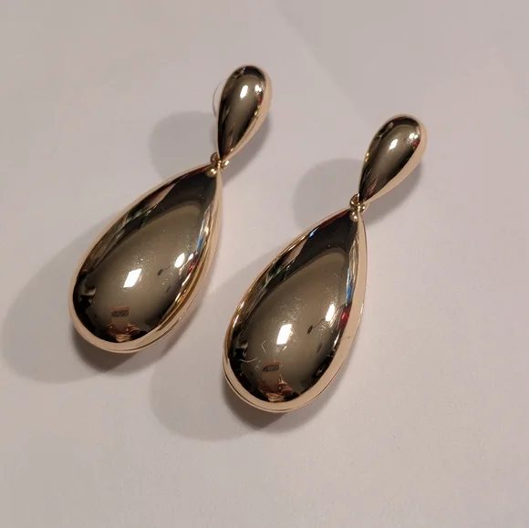 BAUBLEBAR Frances Teardrop Statement Earrings in Gold Tone - Picture 4 of 4